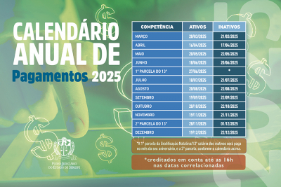 Vencimentos, subsídios e proventos: anunciado calendário anual de pagamentos – ano 2025