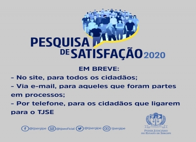 TJSE iniciará Pesquisa de Satisfação 2020