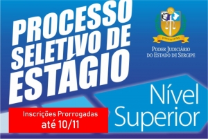 Estágio de nível superior no TJSE: inscrições prorrogadas até 10 de novembro