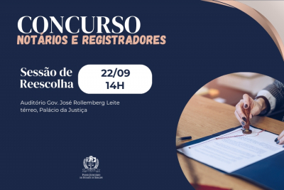 TJSE convoca candidatos para sessão de reescolha em concurso de cartórios no Estado