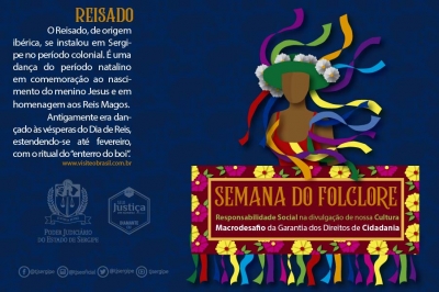 TJSE comemora Semana do Folclore entre os dias 21 e 23 de agosto