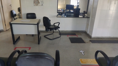 Combate ao coronavírus: fóruns recebem sinalização horizontal