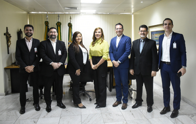 Presidente do Tribunal de Justiça de Sergipe recebe visita de gerentes do Bradesco