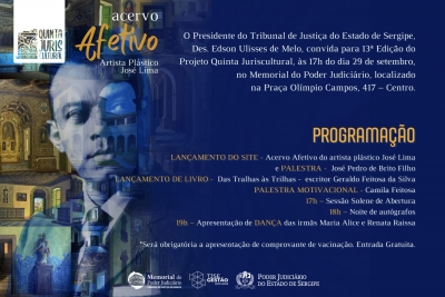 Quinta Juriscultural terá como tema "Diálogos Possíveis: Arte e Acessibilidade"