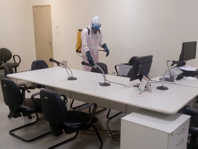 Mais uma ação de desinfecção contempla os Fóruns Integrados IV