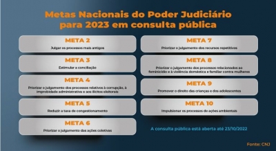 CNJ promove consulta pública sobre as Metas Nacionais do Judiciário. Acesse e responda!