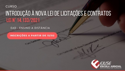 Abertas inscrições: Curso Introdução à Nova Lei de Licitações e Contratos (EAD)