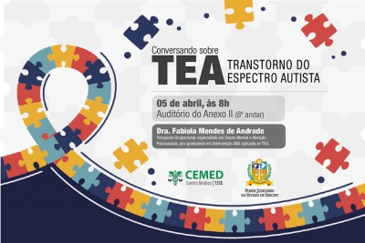 Conversando sobre TEA será tema de palestra no dia 05 de abril. Inscreva-se!