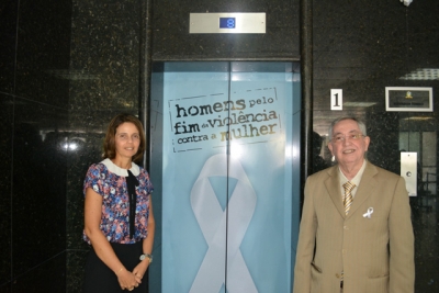 TJSE adere à campanha do Laço Branco e visita PM e Secretaria de Defesa Social de Aracaju