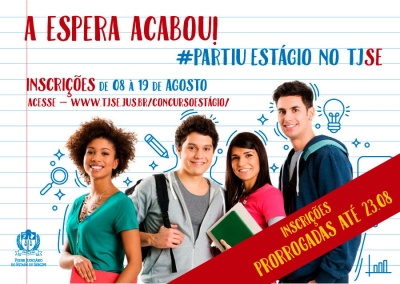 Correção - Estágio de nível médio no TJSE: inscrições prorrogadas até sexta-feira, 23/08
