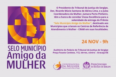 Selo Município Amigo da Mulher será entregue na próxima sexta-feira