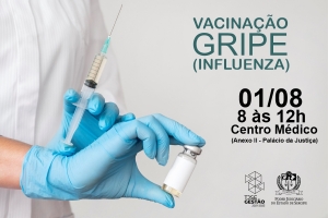 TJSE e Secretaria Municipal de Saúde realizarão ação de vacinação contra a gripe no dia 01/08