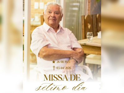 Missa de Sétimo Dia: juiz aposentado Jonálter Vieira Andrade