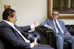 Presidente do TJSE discute pagamento de servidores e magistrados aposentados com o Sergipeprevidência