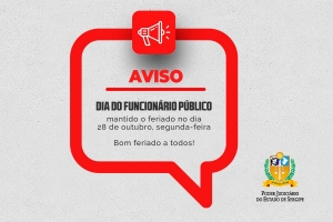Dia do funcionário público: feriado mantido no dia 28 de outubro, segunda-feira
