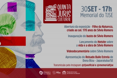 Sílvio Romero: quinta, 30/09, tem a 3ª edição da Juriscultural