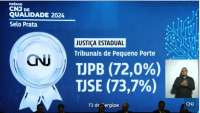 Selo Prata: TJSE é premiado pelo CNJ