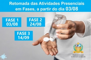 Gabinete de Crise anuncia retomada das atividades presenciais de forma gradativa a partir do dia 03/08