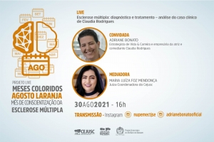 Agosto Laranja: Live no Instagram do Nupemec debaterá sobre Esclerose Múltipla nesta segunda, 30/08