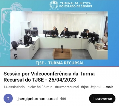 TJSE realiza primeira sessão das turmas recursais definitivas