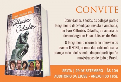 Des. Edson Ulisses lança 2ª Edição de Reflexões Cidadãs