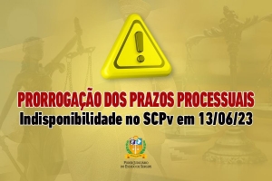 Sistema: TJSE prorroga prazos processuais vencidos no dia 13/06