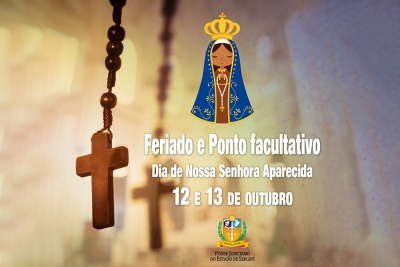 Padroeira do Brasil: feriado e ponto facultativo no TJSE na quinta e sexta-feira