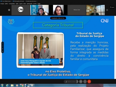 TJSE é premiado com dois projetos desenvolvidos pela CIJ em evento do CNJ