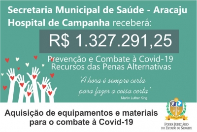 TJSE libera R$ 1,3 milhão para compra de equipamentos do Hospital de Campanha de Aracaju