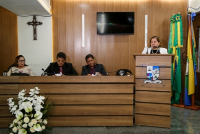 Legislativo de Socorro recebe a Coordenadoria da Mulher na Semana pela Paz em Casa