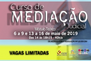 Curso de Mediação Judicial: inscrições a partir de 25 de março