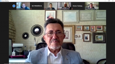 Presidente do TJSE recebe visita virtual do Comandante da PM