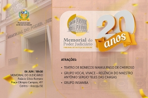 Memorial do Judiciário comemora 20 anos com evento aberto à população