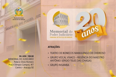 Memorial do Judiciário comemora 20 anos com evento aberto à população