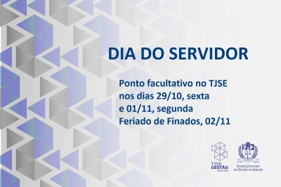 Dia do servidor: ponto facultativo nos dias 29/10 e 01/11