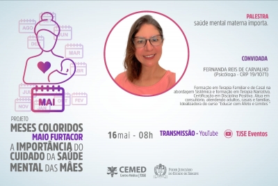Meses coloridos: palestra sobre saúde mental materna acontecerá na segunda-feira