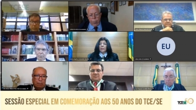 Desembargadores do TJSE são homenageados em sessão de 50 anos do TCE
