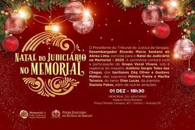 Natal do Judiciário no Memorial acontece no dia 1º de dezembro