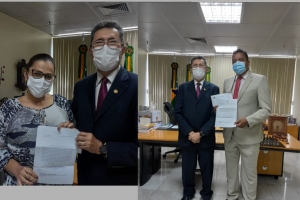 Presidente do TJSE entrega Moções de Aplausos para os Juízes Sérgio Lucas e Iracy Mangueira