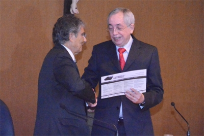 Presidente do TJSE preside mesa em palestra do Ministro Carlos Ayres Britto