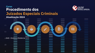 Abertas inscrições para o Curso Procedimento dos Juizados Especiais Criminais - Atualização 2024 (EAD)
