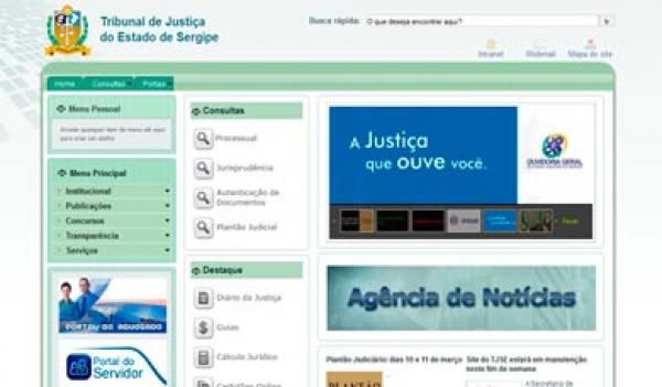 TJSE tem novo site e Agência de Notícias