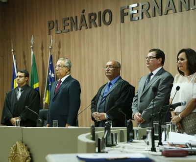 Desembargadores Osório Ramos Filho e Edson Ulisses tomam posse como Presidente e Vice do TRE/SE