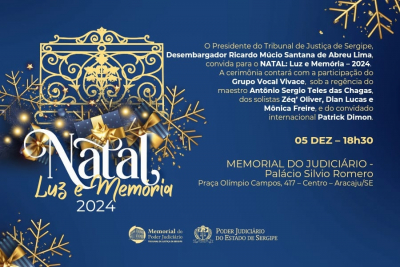 Natal do Judiciário no Memorial acontecerá no dia 5 de dezembro