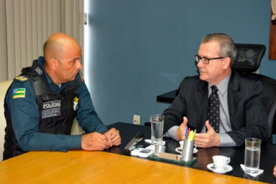 Presidente do TJSE recebe visita de comandante da Polícia Militar