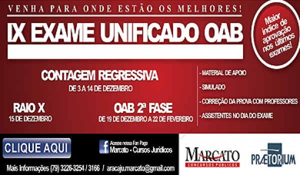 Esmese: Contagem Regressiva para OAB-IX Exame Unificado
