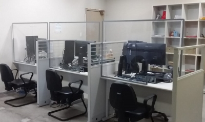 Mais recepções de fóruns recebem proteção em acrílico