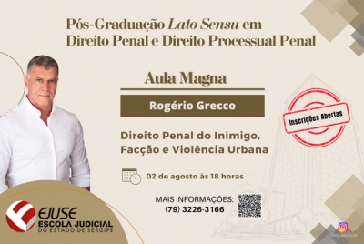 Ejuse inscreve para Pós-graduação em Direito Penal e Direito Processual Penal
