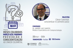Meses Coloridos: câncer colorretal será tema de palestra na sexta-feira