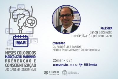 Meses Coloridos: câncer colorretal será tema de palestra na sexta-feira
